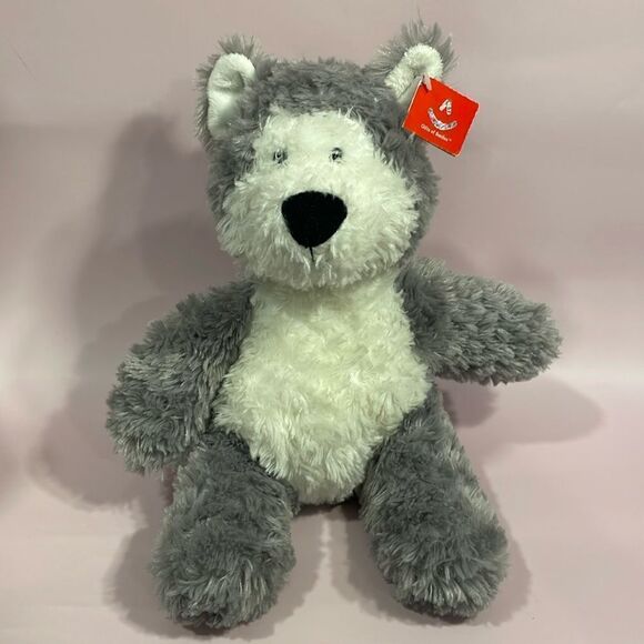Aurora World Juneau the Husky Excellent Condition 13.5” NWT Grey White Dog plush - Picture 1 of 9